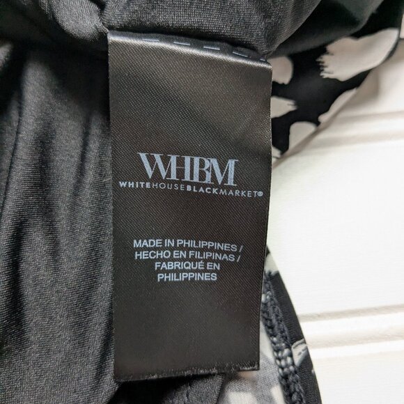 2 for $30 White House Black Market Tunic Top Tie Neck Sheer Long Sleeve L - Picture 7 of 9